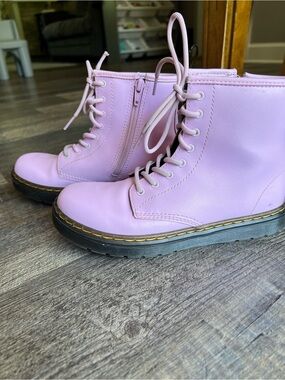 Dr. Martens Bubblegum Pink Lace-Up Combat Boots